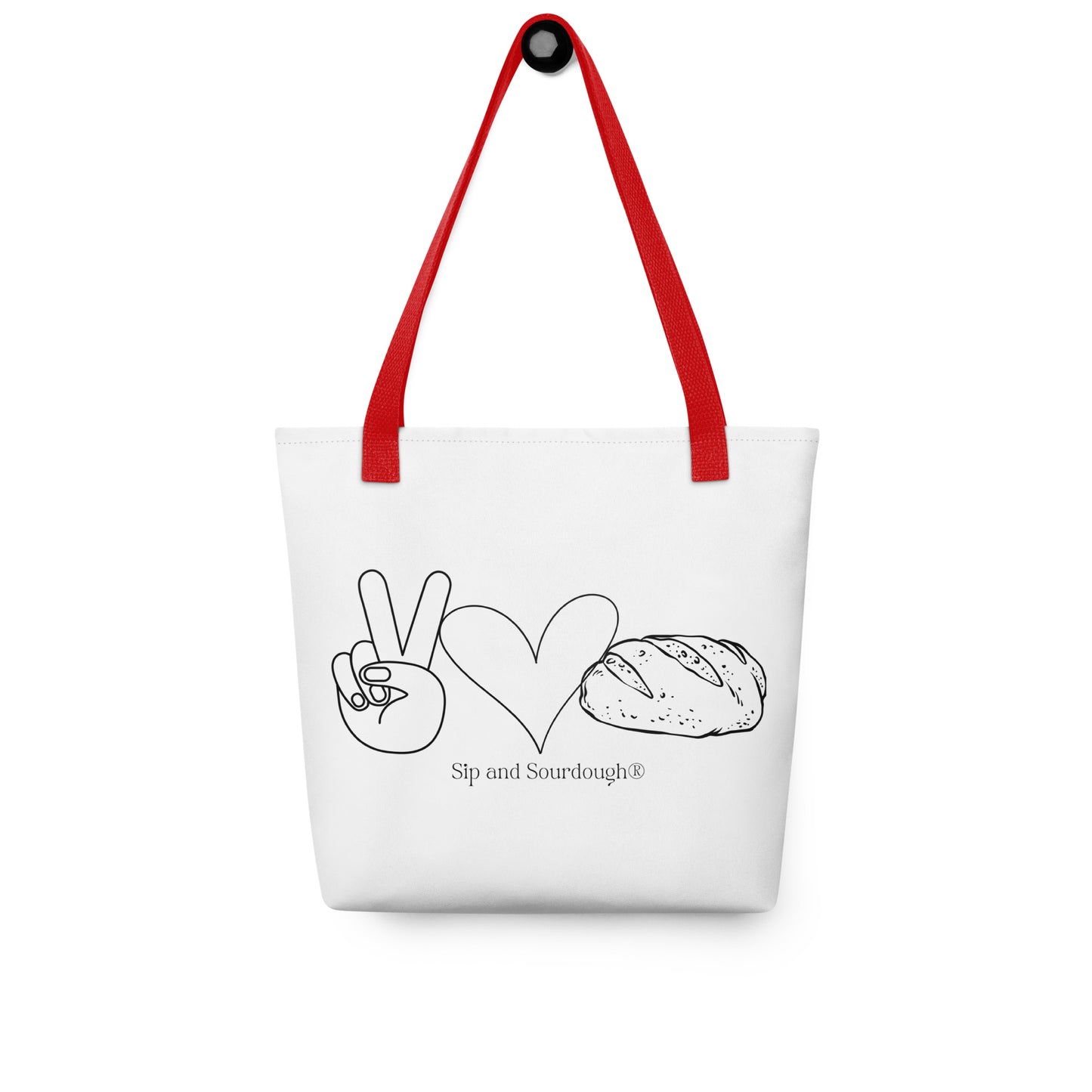 Peace, Love & Sourdough Tote bag