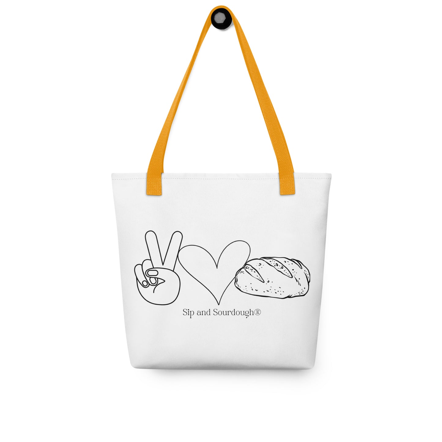 Peace, Love & Sourdough Tote bag